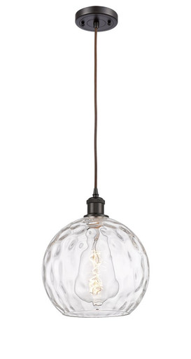 Athens Water Glass 1 Light Cord Hung Mini Pendant 11.75 X 10 by Innovations - 516-1P-OB-G1215-10