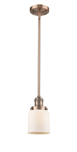 Bell 1 Light Stem Hung Mini Pendant 10 Inch and 5 Inch Wide by Innovations - 201S-AC-G51