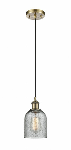 Caledonia 1 Light Cord Hung Mini Pendant 9 and 5 Inch Wide by Innovations - 516-1P-AB-G257