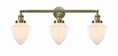 Bullet 3 Light Bath Vanity 15 Inch Tall and 33.75 Inch Wide by Innovations - 205-AB-G661-7