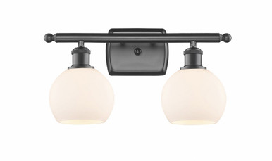 Athens 2 Light Bath Vanity 8.88 Inch Tall X 15.88 Inch Wide by Innovations - 516-2W-OB-G121-6