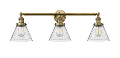 Cone 3 Light Bath Vanity 11 Inch Tall and 32 Inch Wide by Innovations - 205-BB-G44