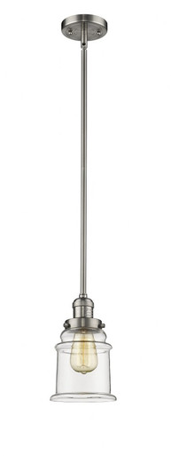 Canton 1 Light Stem Hung Mini Pendant 10 and 6.5 Inch Wide by Innovations - 201S-SN-G182