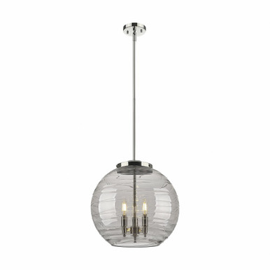 Athens Deco Swirl 3 Light Stem Hung Pendant 15.88 X 15.75 by Innovations - 221-3S-PN-G1213-16SM
