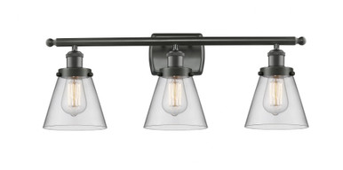 Cone 3 Light Bath Vanity 11 Inch Tall and 26 Inch Wide by Innovations - 916-3W-OB-G62