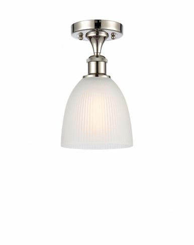 Castile 1 Light Semi Flush Mount 10.25 Inch and 6 Inch Wide by Innovations - 516-1C-PN-G381