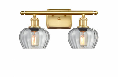 Fenton 2 Light Bath Vanity 8.5 Inch Tall and 16.5 Inch Wide by Innovations - 516-2W-SG-G92