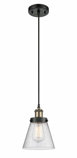 Cone 1 Light Cord Hung Mini Pendant 9 Inch and 6 Inch Wide by Innovations - 916-1P-BAB-G64
