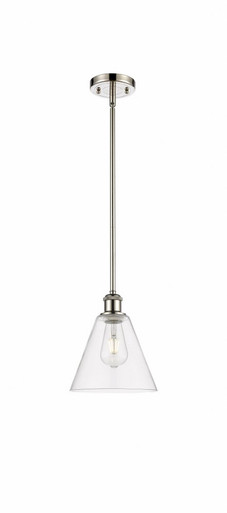 Berkshire Glass 1 Light Mini Pendant 10 Inch and 8 Inch Wide by Innovations - 516-1S-PN-GBC-82