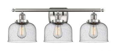 Bell 3 Light Bath Vanity 11 Inch Tall and 28 Inch Wide by Innovations - 916-3W-SN-G74