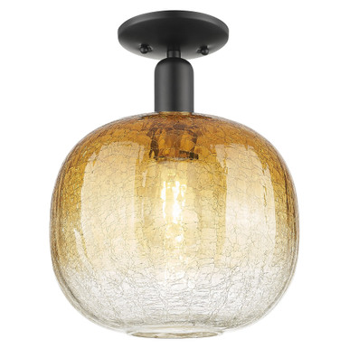 Brookhaven Sphere 1 Light Semi Flush Mount 13.5X10.5 Inch by Innovations - 716-1C-BK-G481-10AM