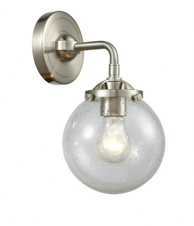 Beacon 1 Light Glass Wall Sconce 9 Inch Tall and 6 Inch Wide by Innovations - 284-1W-SN-G204-6