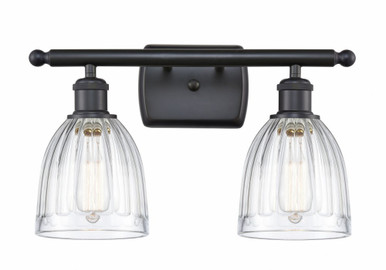 Brookfield 2 Light Bath Vanity 10.38 and 15.75 Inch Wide by Innovations - 516-2W-BK-G442