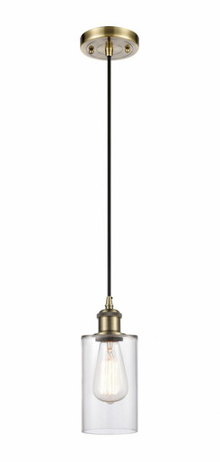 Clymer 1 Light Cord hung Mini Pendant 8.88 X 3.88 Inch Wide by Innovations - 516-1P-AB-G802