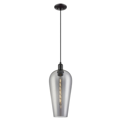 Chelsea 1 Light Cord hung Mini Pendant 19.83 and 8 Inch Wide by Innovations - 716-1P-BK-G456-8SM