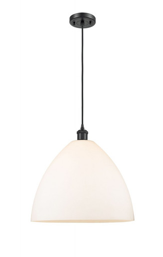 Bristol 1 Light Cord hung Pendant 17 Inch and 16 Inch Wide by Innovations - 516-1P-BK-GBD-161