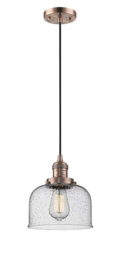 Bell 1 Light Cord hung Mini Pendant 8.88 X 7.75 Inch Wide by Innovations - 201C-AC-G74