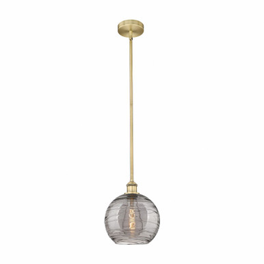 Athens Deco Swirl 1 Light Stem Mini Pendant 11.13 X 10 by Innovations - 616-1S-BB-G1213-10SM