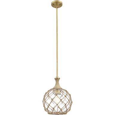 Astor 1 Light Rope Mini Pendant 13.75 Inch Tall and 10 Inch by Innovations - 415-1SR-BB-G122-10RB
