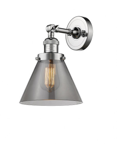 Cone 1 Light Adjustable Wall Sconce 10.5 and 8 Inch Wide by Innovations - 203-PC-G43
