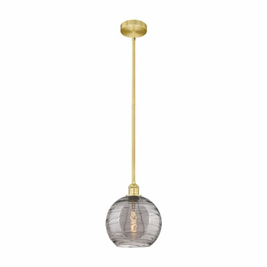 Athens Deco Swirl 1 Light Stem Mini Pendant 11.13 X 10 by Innovations - 616-1S-SG-G1213-10SM