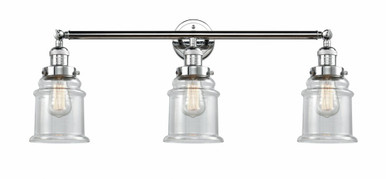 Canton 3 Light Bath Vanity 10 Inch Tall and 30 Inch Wide by Innovations - 205-PC-G182