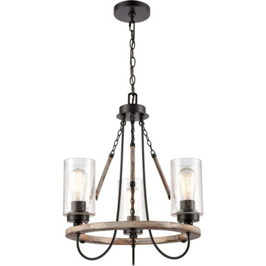 Paladin 3 Light Chain Hung Mini Chandelier 22.68X19.13 Inch by Innovations - 442-3CR-BK-SDY