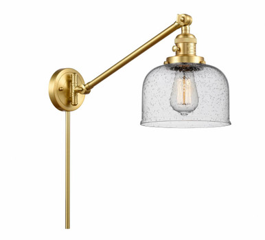 Bell 1 Light Adjustable Swing Arm Down Wall Sconce 25X8 Inch by Innovations - 237-SG-G74