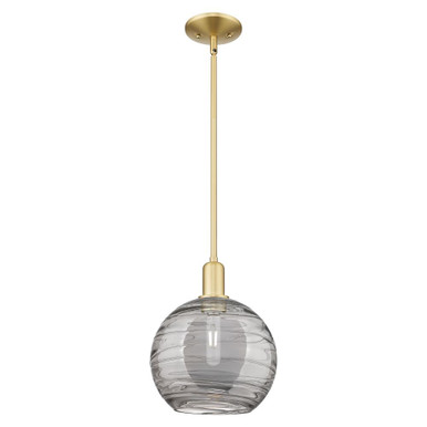 Athens Deco Swirl 1 Light Stem Hung Mini Pendant 12.25 X 10 by Innovations - 716-1S-SG-G1213-10SM