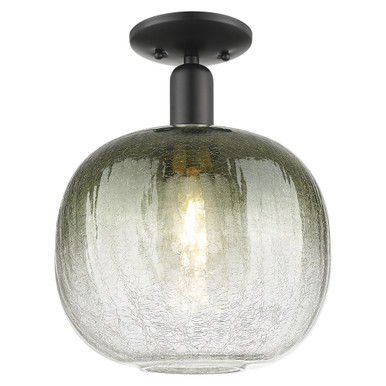 Brookhaven Sphere 1 Light Semi Flush Mount 13.5X10.5 Inch by Innovations - 716-1C-BK-G481-10SL