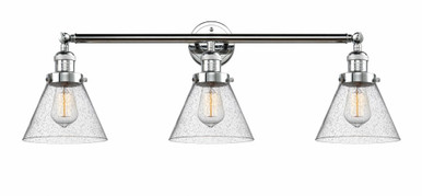 Cone 3 Light Bath Vanity 11 Inch Tall and 32 Inch Wide by Innovations - 205-PC-G44