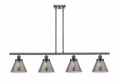 Cone 4 Light Stem Hung Island 10 Inch Tall and 48 Inch Wide by Innovations - 916-4I-OB-G43