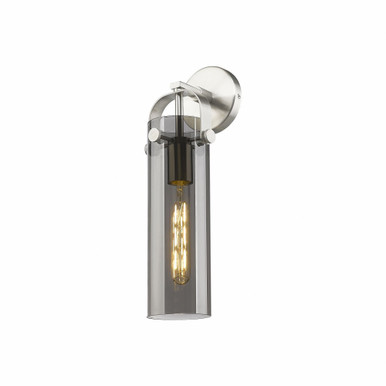 Pilaster 1 Light Glass Wall Sconce 17 Inch and 4.5 Inch Wide by Innovations - 413-1W-SN-G413-1W-4SM
