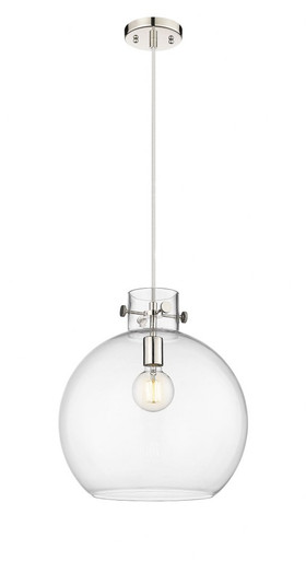 Newton Sphere 1 Light Cord Hung Pendant 15 and 14 Inch Wide by Innovations - 410-1PL-PN-G410-14CL