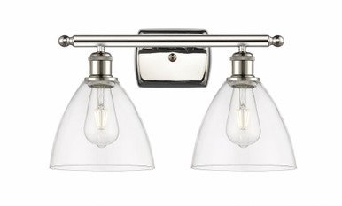 Bristol Glass 2 Light Industrial Vanity Light by Innovations - 516-2W-PN-GBD-752