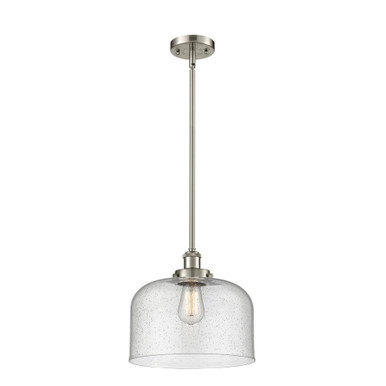 Bell 1 Light Mini Pendant 10 Inch Tall and 12 Inch Wide by Innovations - 916-1S-SN-G74-L