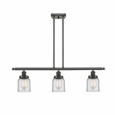 Bell 3 Light Stem hung Island 10 Inch Tall and 36 Inch Wide by Innovations - 916-3I-OB-G52