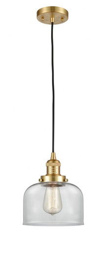 Bell 1 Light Cord hung Mini Pendant 8.88 X 7.75 Inch Wide by Innovations - 201C-SG-G72