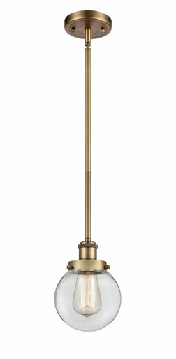 Beacon 1 Light Mini Pendant 9 Inch Tall and 6 Inch Wide by Innovations - 916-1S-BB-G202-6