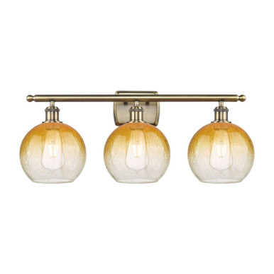 Brookhaven Globe 3 Light Bath Vanity 11.13 X 27.88 Inch Wide by Innovations - 516-3W-AB-G483-8AM