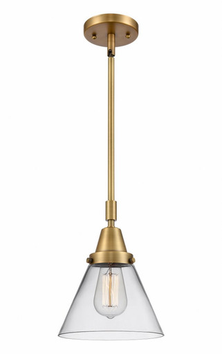 Cone 1 Light Stem Mini Pendant 11.13 Inch Tall X 8 Inch Wide by Innovations - 447-1S-BB-G42