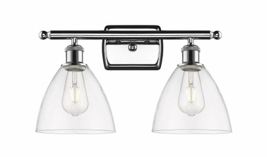 Bristol Glass 2 Light Industrial Vanity Light by Innovations - 516-2W-PC-GBD-752