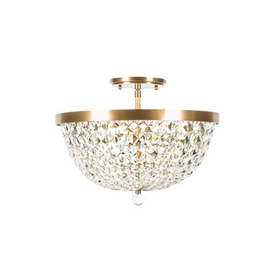 Crystal Baller 3 Light Semi Flush Mount 11.75 and 16 Inch Wide by Varaluz - 573S03
