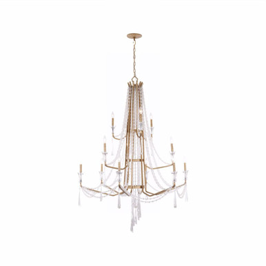 Barcelona 12 Light Chandelier 66.5 Inch Tall and 44 Inch Wide by Varaluz - 270C12BK