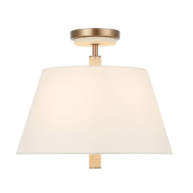 Rockford 3 Light Semi Flush Mount 14 Inch Tall and 16 Inch Wide by Varaluz - 576S03BG