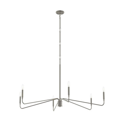 Pilar 6 Light Extra Large Chandelier 28 Inch and 50 Inch Wide by Progress - P400473
