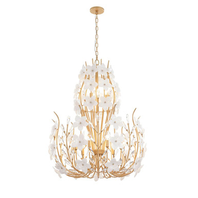 Petal Court 12 Light Chandelier 39 Inch Tall and 32 Inch Wide by Varaluz - 558C12FG