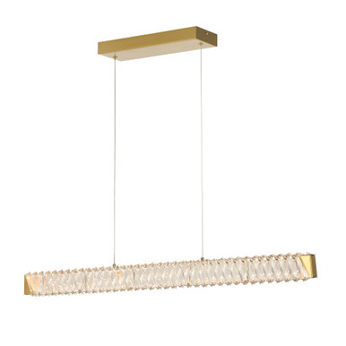Golden Ratio 27W 1 LED Linear Pendant 4 Inch and 37.4 Inch Wide by Varaluz - 578N37SG
