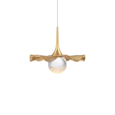 Brimm 5.7W 1 LED Mini Pendant 7.25 Inch Tall X 9 Inch Wide by Modern Forms - PD282609-AB/GL
