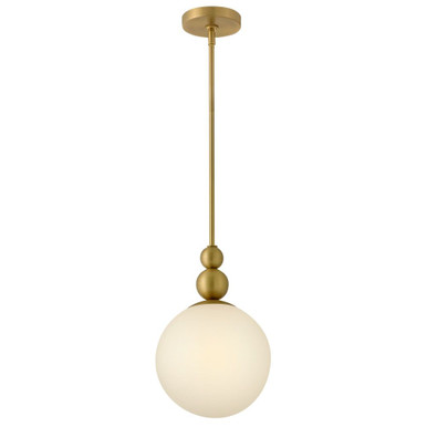 Opalite 10W 1 LED Pendant 14.25 Inch Tall and 9.5 Inch Wide by Lark - 83027LCB
